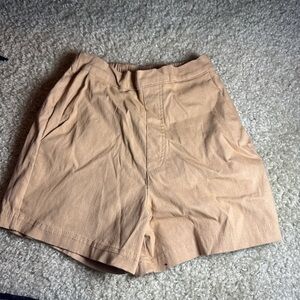Zara High Waist Tan Women's Shorts